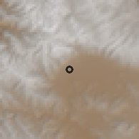 Shaded relief of the 59 km around Anocaraire, drawn from the GMTED2010 grid
