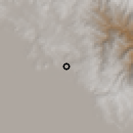 Shaded relief of the 59 km around Escoma, drawn from the GMTED2010 grid