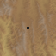 Shaded relief of the 59 km around Guadalupe, drawn from the GMTED2010 grid