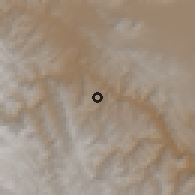 Shaded relief of the 59 km around Apillapampa, drawn from the GMTED2010 grid