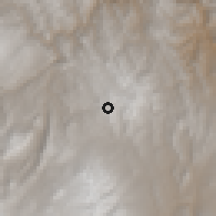 Shaded relief of the 59 km around Huari Huari, drawn from the GMTED2010 grid