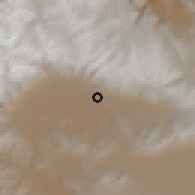 Shaded relief of the 59 km around Arampampa, drawn from the GMTED2010 grid