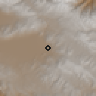 Shaded relief of the 59 km around Arani, drawn from the GMTED2010 grid