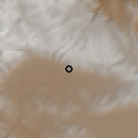 Shaded relief of the 59 km around Aranjuez, drawn from the GMTED2010 grid