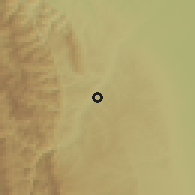 Shaded relief of the 59 km around Limoncito, drawn from the GMTED2010 grid