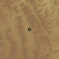 Shaded relief of the 59 km around Mairana, drawn from the GMTED2010 grid