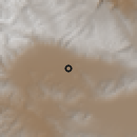 Shaded relief of the 59 km around Manco Kapac, drawn from the GMTED2010 grid