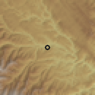 Shaded relief of the 59 km around Mapiri, drawn from the GMTED2010 grid