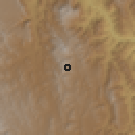 Shaded relief of the 59 km around Mendoza, drawn from the GMTED2010 grid