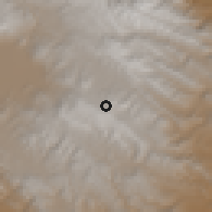 Shaded relief of the 59 km around Molinos, drawn from the GMTED2010 grid