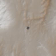 Shaded relief of the 59 km around Otavi, drawn from the GMTED2010 grid