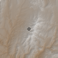 Shaded relief of the 58 km around Padcoyo, drawn from the GMTED2010 grid