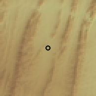 Shaded relief of the 58 km around Palos Blancos, drawn from the GMTED2010 grid