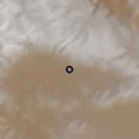 Shaded relief of the 59 km around Paraíso, drawn from the GMTED2010 grid