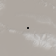 Shaded relief of the 59 km around Patarani, drawn from the GMTED2010 grid
