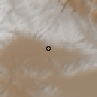 Shaded relief of the 59 km around Pocoata, drawn from the GMTED2010 grid