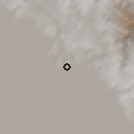 Shaded relief of the 59 km around Pucará, drawn from the GMTED2010 grid