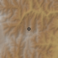 Shaded relief of the 58 km around Quemado, drawn from the GMTED2010 grid