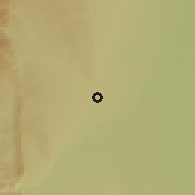 Shaded relief of the 59 km around Río Seco, drawn from the GMTED2010 grid