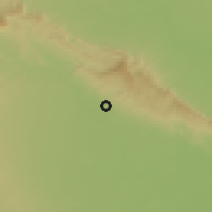 Shaded relief of the 59 km around Roboré, drawn from the GMTED2010 grid