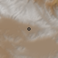 Shaded relief of the 59 km around Sacaba, drawn from the GMTED2010 grid