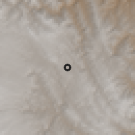 Shaded relief of the 59 km around Sacaca, drawn from the GMTED2010 grid