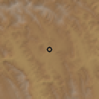 Shaded relief of the 59 km around San Isidro, drawn from the GMTED2010 grid