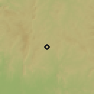 Shaded relief of the 59 km around San Javier, drawn from the GMTED2010 grid