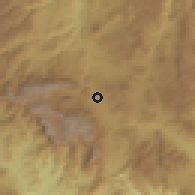 Shaded relief of the 59 km around San Juan del Valle, drawn from the GMTED2010 grid