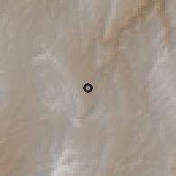 Shaded relief of the 59 km around San Lucas, drawn from the GMTED2010 grid
