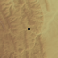 Shaded relief of the 59 km around Bermejo, drawn from the GMTED2010 grid