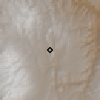 Shaded relief of the 59 km around Betanzos, drawn from the GMTED2010 grid