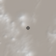 Shaded relief of the 58 km around San Pedro de Quemes, drawn from the GMTED2010 grid