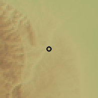 Shaded relief of the 59 km around Santa Rita, drawn from the GMTED2010 grid