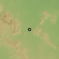 Shaded relief of the 59 km around Santo Corazón, drawn from the GMTED2010 grid
