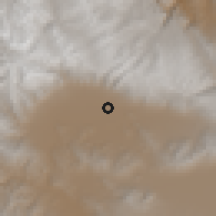 Shaded relief of the 59 km around Sarcobamba, drawn from the GMTED2010 grid