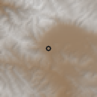 Shaded relief of the 59 km around Sipe Sipe, drawn from the GMTED2010 grid