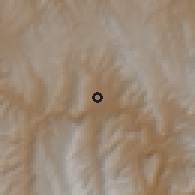 Shaded relief of the 59 km around Sotomayor, drawn from the GMTED2010 grid