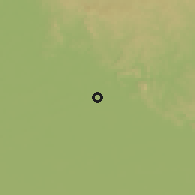 Shaded relief of the 59 km around Tajibos, drawn from the GMTED2010 grid