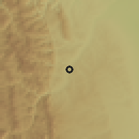 Shaded relief of the 59 km around Tarumá, drawn from the GMTED2010 grid