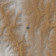 Shaded relief of the 59 km around Tarvita, drawn from the GMTED2010 grid