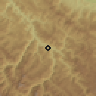 Shaded relief of the 59 km around Taypiplaya, drawn from the GMTED2010 grid
