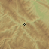Shaded relief of the 59 km around Teoponte, drawn from the GMTED2010 grid