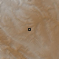 Shaded relief of the 59 km around Tin Tin, drawn from the GMTED2010 grid