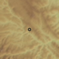 Shaded relief of the 59 km around Tipuani, drawn from the GMTED2010 grid