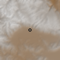 Shaded relief of the 59 km around Tiquipaya, drawn from the GMTED2010 grid