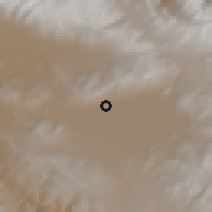 Shaded relief of the 59 km around Tolata, drawn from the GMTED2010 grid