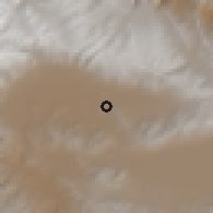 Shaded relief of the 59 km around Tunari, drawn from the GMTED2010 grid
