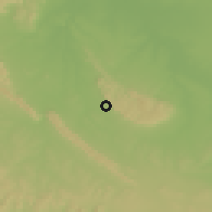 Shaded relief of the 59 km around Victoria, drawn from the GMTED2010 grid