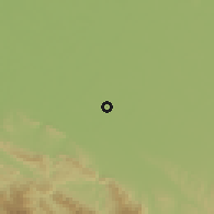Shaded relief of the 59 km around Villa Rosario, drawn from the GMTED2010 grid